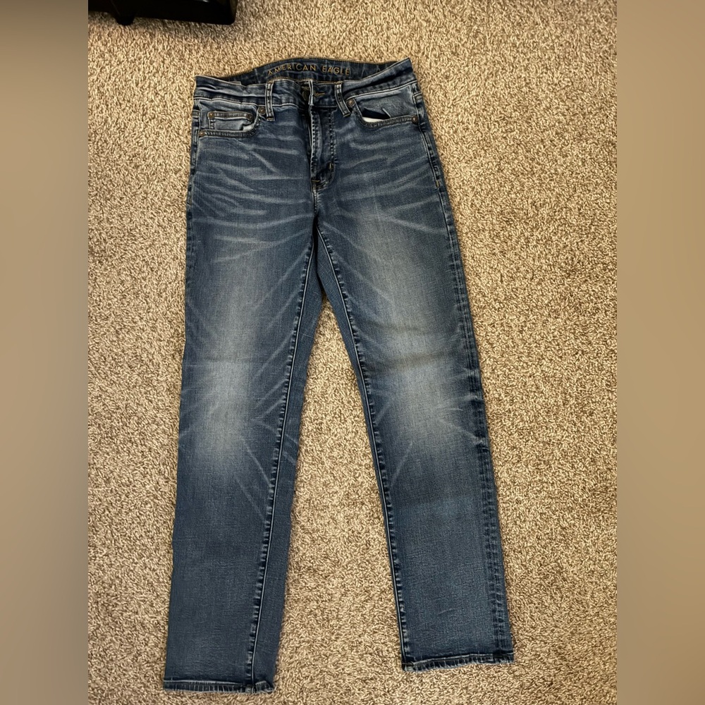 American Eagle Outfitters Men's Dark Blue Slim Jeans